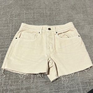 beige Jean shorts
